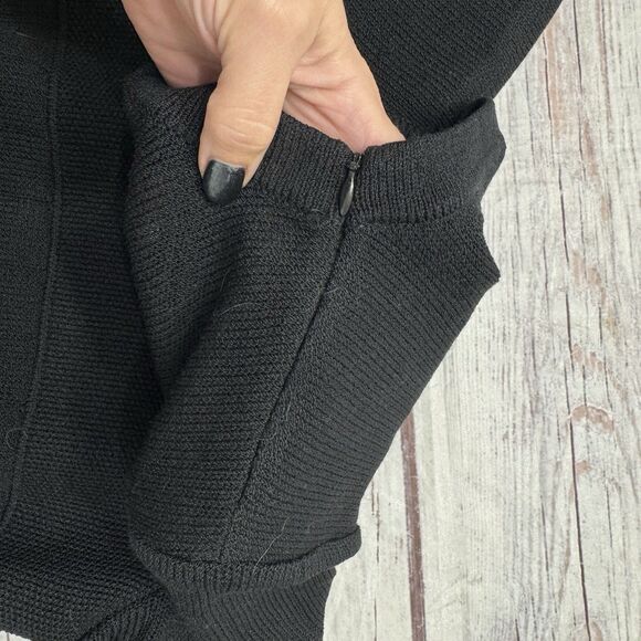 St John Basics Collection Black Knit Sweater Tunic Women’s Size Medium - Picture 7 of 10